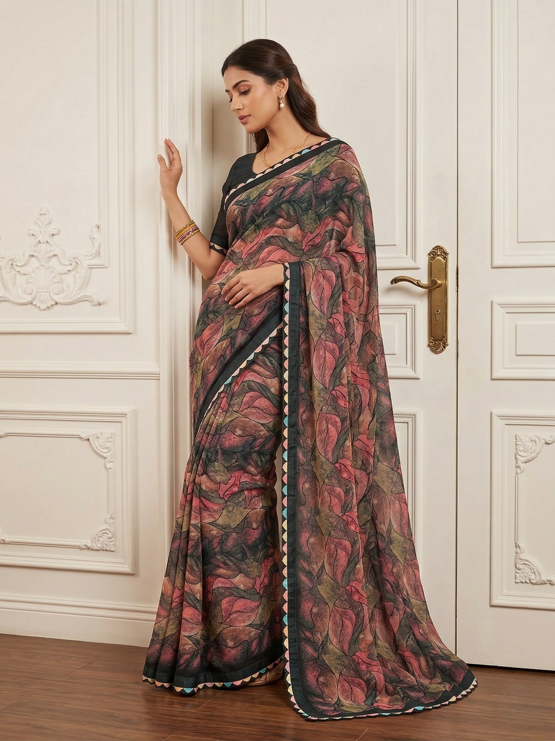 Earthy Elegance Printed Saree